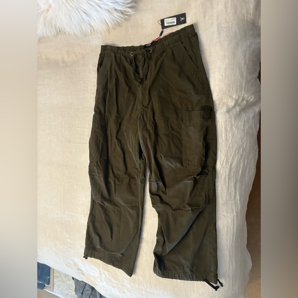 new/tag JADED London khaki green Military Oversized Cargo Pants Mens M JMCP2420